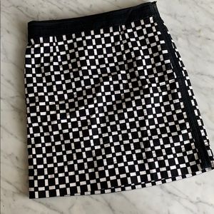 White House Black Market Checkered Skirt